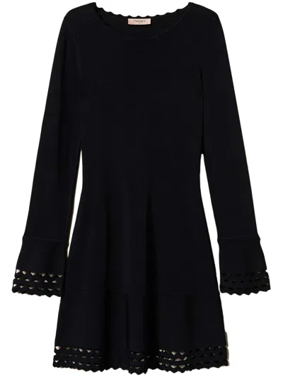 TWINSET MINI DRESS,251TP3053 00006 BLACK