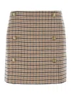 Twinset Check Motif Skirt In Multi
