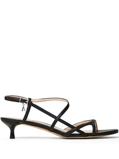Twinset 40mm Leather Sandals In Black