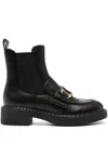 Twinset 40mm Logo-plaque Ankle Boots In Black