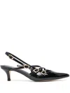 Twinset Woman Pumps Black Size 5 Polyurethane In Black