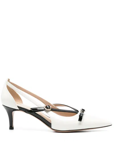 Twinset 60mm Bow-detail Pumps In White