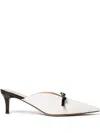 Twinset 60mm Faux-leather Mules In White