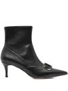 Twinset Twin-set Pointed Toe Ankle Boots In Black