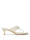 Twinset Herringbone High Heel Sandals In White