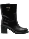 Twinset 70mm Block-heel Ankle Boots In Black