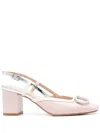Twinset Twin Set Patent Leather Slingback In Pink