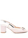 Twinset Twin Set Patent Leather Slingback In Rosa