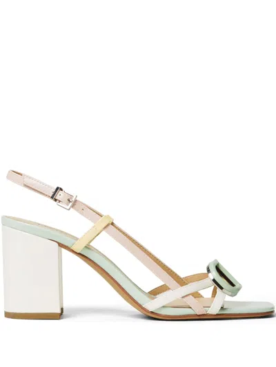 Twinset 75mm Logo-plaque Sandals In Green