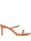 Twinset 80mm Crocodile-effect Sandals In Orange