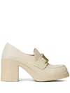 Twinset 80mm Oval T-clasp Loafers In Neutrals
