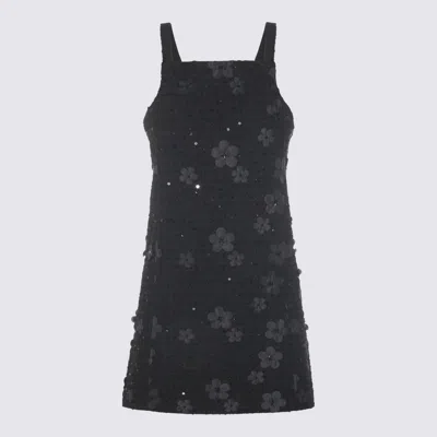TWINSET TWINSET BLACK BOUCLE MINI DRESS