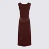 Twinset Vestido Midi - Rojo Oscuro In Burgundy