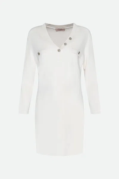 Twinset Abito Bianco In White