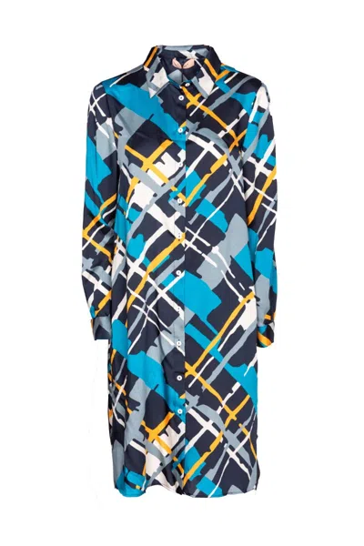 Twinset Abito Chemisier Con Fantasia Multicolor In Multicolore