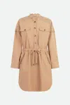 Twinset Abito In Canvas Beige In Marrone