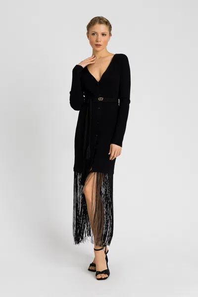 Twinset Abito In Maglia Nero