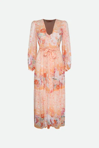 TWINSET TWINSET MULTICOLORED LONG DRESS