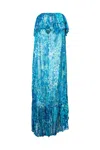 Twinset Abito Monospalla Azzurro Fantasia Floreale In As Shown In The Picture