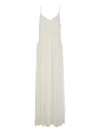 Twinset Sequinned Georgette Slip Dress In White