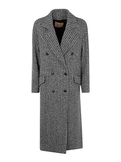 TWINSET ABRIGO CORTO - NEGRO