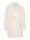 Twinset Lurex Coat In White