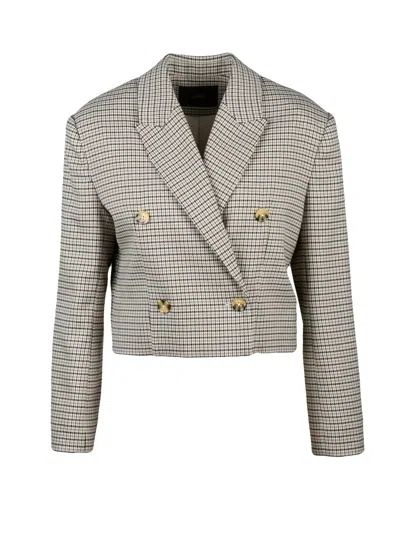 Twinset Actitude Beige Polyester-blend Cropped Bolero In Red