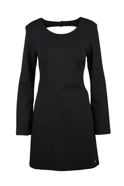 Twinset Actitude Black Viscose Polyamide Elastane Women's Flared Dress
