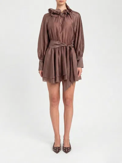 Twinset Actitude Dress Woman  In Brown