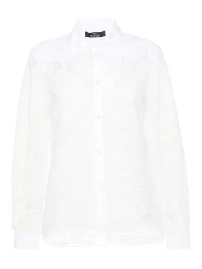 Twinset `actitude` Embroidered Organdy Shirt In White