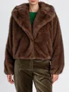 Twinset Actitude Fur Coat  Woman Color Brown In Brown