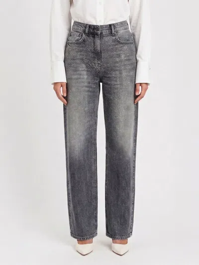 Twinset Actitude Jeans  Woman Color Grey In Gray