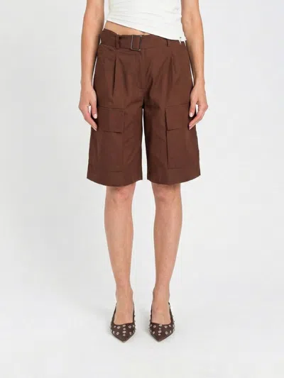 Twinset Actitude Shorts Woman  In Brown