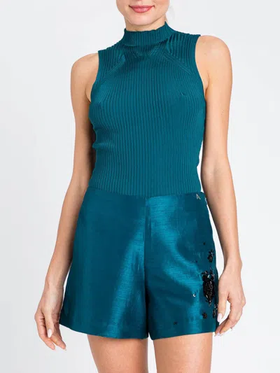 Twinset Actitude Top  Woman Color Green In Blue