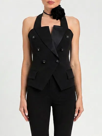 Twinset Actitude Waistcoat Woman  In Black
