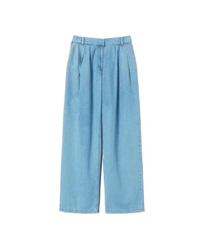 Twinset Actitude Wide Leg Light Denim Trousers