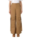 Twinset Actitude Wide-leg Trousers With Cargo Pockets In Brown