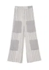 Twinset Actitude Wide-leg Trousers With Deep Blue Stripe Design