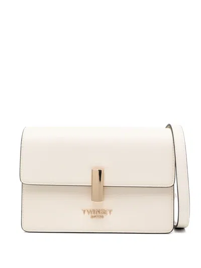 Twinset Adjustable-strap Shoulder Bag In White