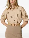 Twinset All Over-embroidery Shirt In Neutral