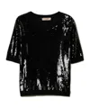 Twinset Twin-set Acrylic And Wool Blend Top In Black
