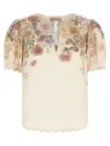 Twinset Twin-set Pastel Wildflowers Cotton Shirt In Multi