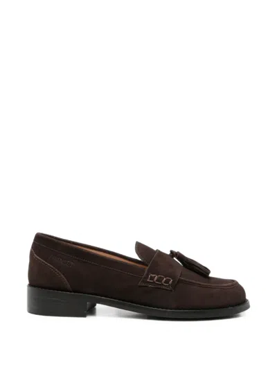 Twinset Almond-toe Loafers In Brown