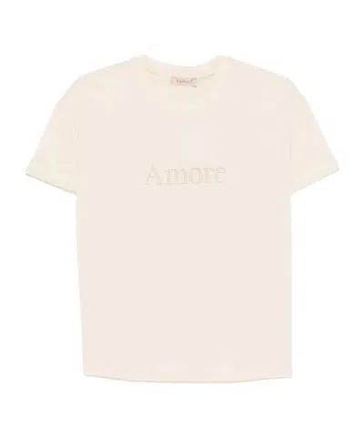 TWINSET AMORE APPLIQUÉ T-SHIRT