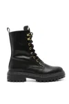 Twinset Rhinestone Embellished Oval T Boots In Nero