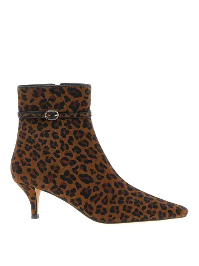 TWINSET ANIMAL PRINT ANKLE BOOTS