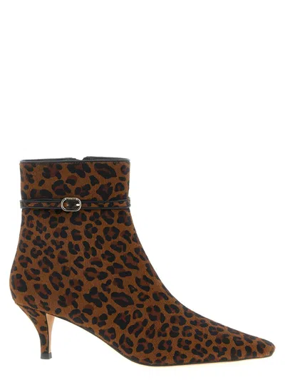 TWINSET TWINSET ANIMAL PRINT ANKLE BOOTS