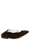 Twinset Animal Print Ballet Flats In Brown