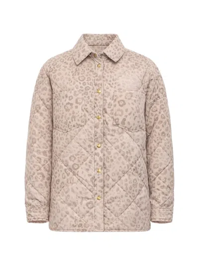 Twinset Animal-print Bomber Jacket In Neutral