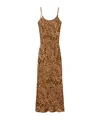 Twinset Leopard-print Slip Dress In Brown